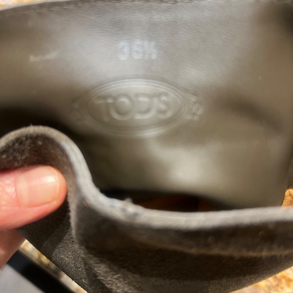 Tod’s vintage Birkin boots in Olive suede leather size 36.5 - Picture 12 of 12